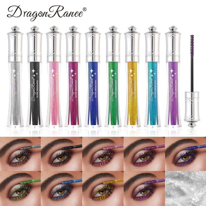 9-Color Diamond Glitter Mascara – Waterproof Volumizing Curl Lash Mascara✨