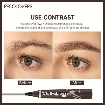 Eyebrow Tattoo Pen – (4-Tip) – Waterproof, Long-Lasting, 5 Shades✨