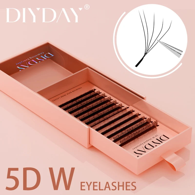 W-Shape Premade Fan – Lash Extensions – 3D–8D Volume Bloom Effect✨
