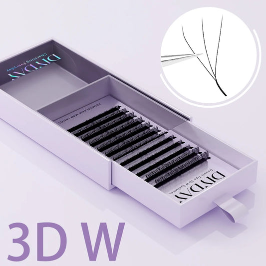 W-Shape Premade Fan – Lash Extensions – 3D–8D Volume Bloom Effect✨