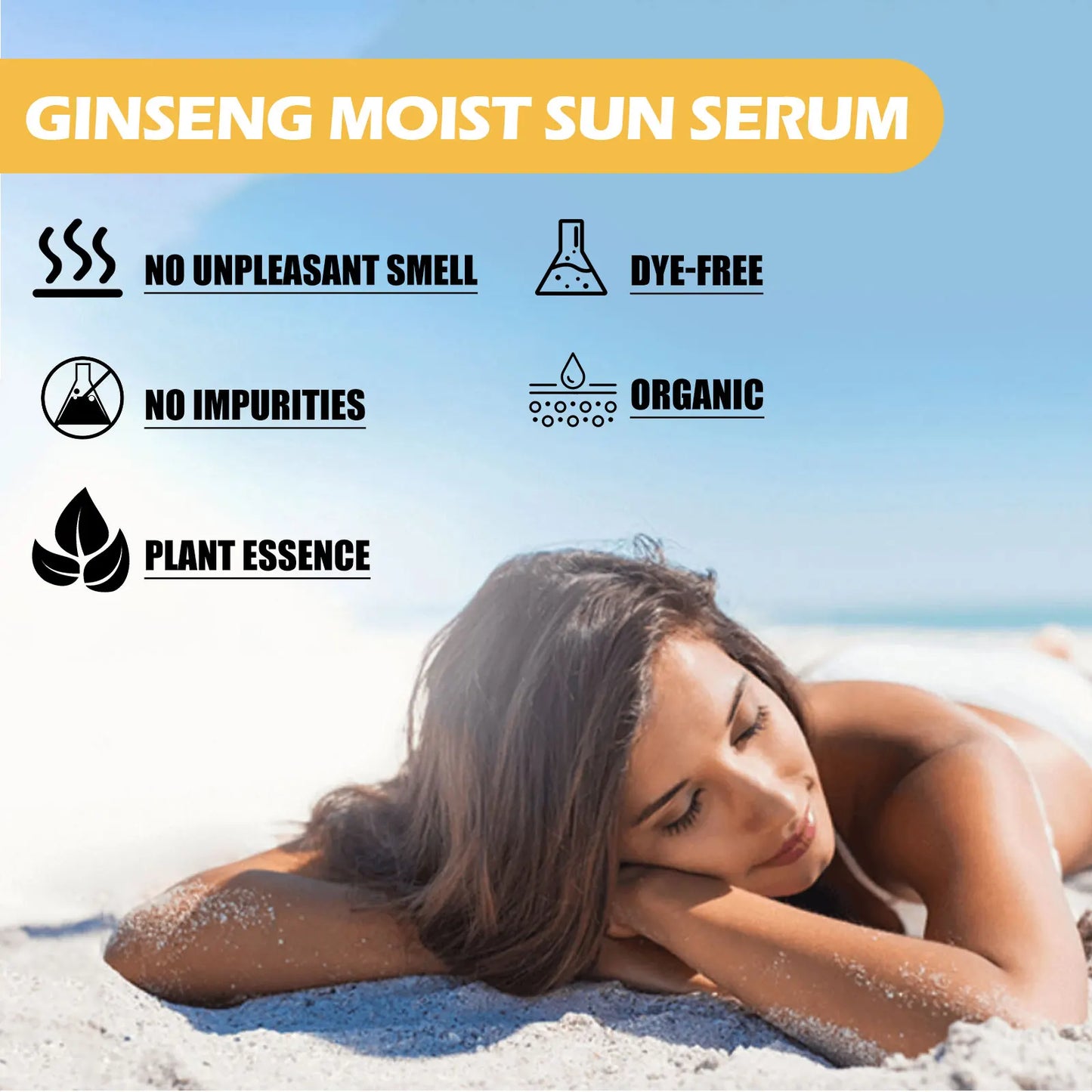 Ginseng Moisturizing Sunscreen – Spf 50 – Antioxidant Uv Protection Cream✨