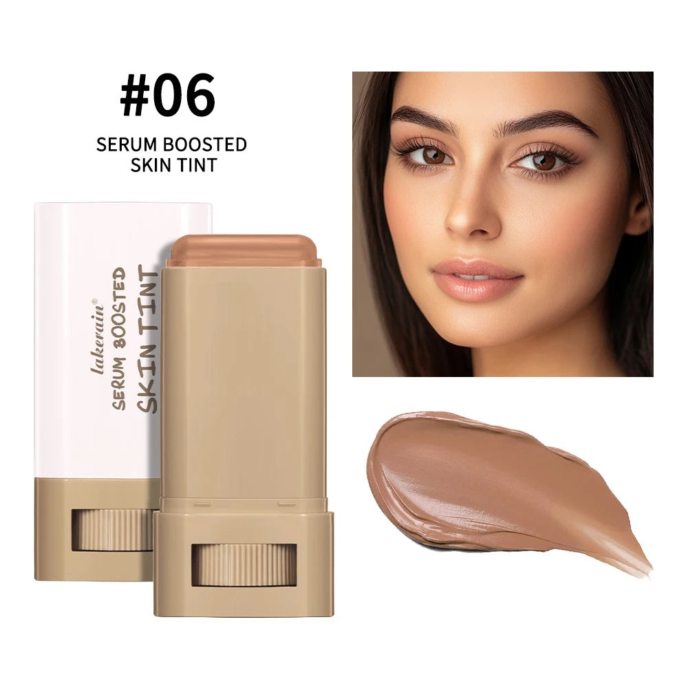 Waterproof Skin Tint Stick – Nourishing Tinted Serum Foundation Balm with Contour & Glow Finish✨