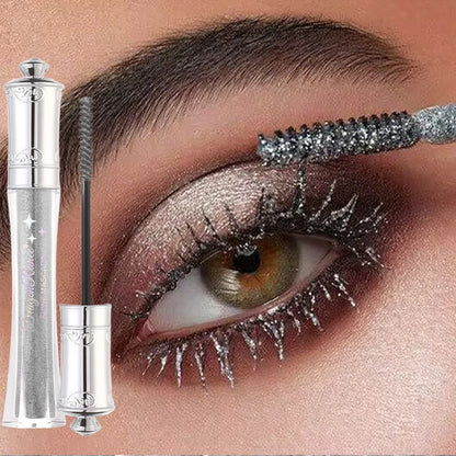 9-Color Diamond Glitter Mascara – Waterproof Volumizing Curl Lash Mascara✨