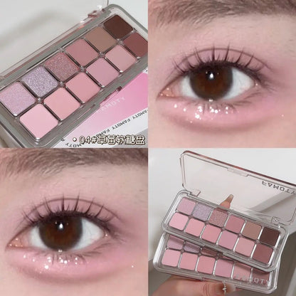 12-Color Matte Eyeshadow – Palette – Tea Apricot Soft Earth Tones✨