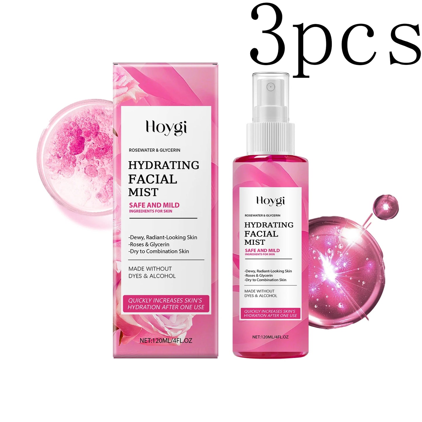 Rose Hydrating Facial Spray – Moisturizing & Pore-Refining Toner Mist✨