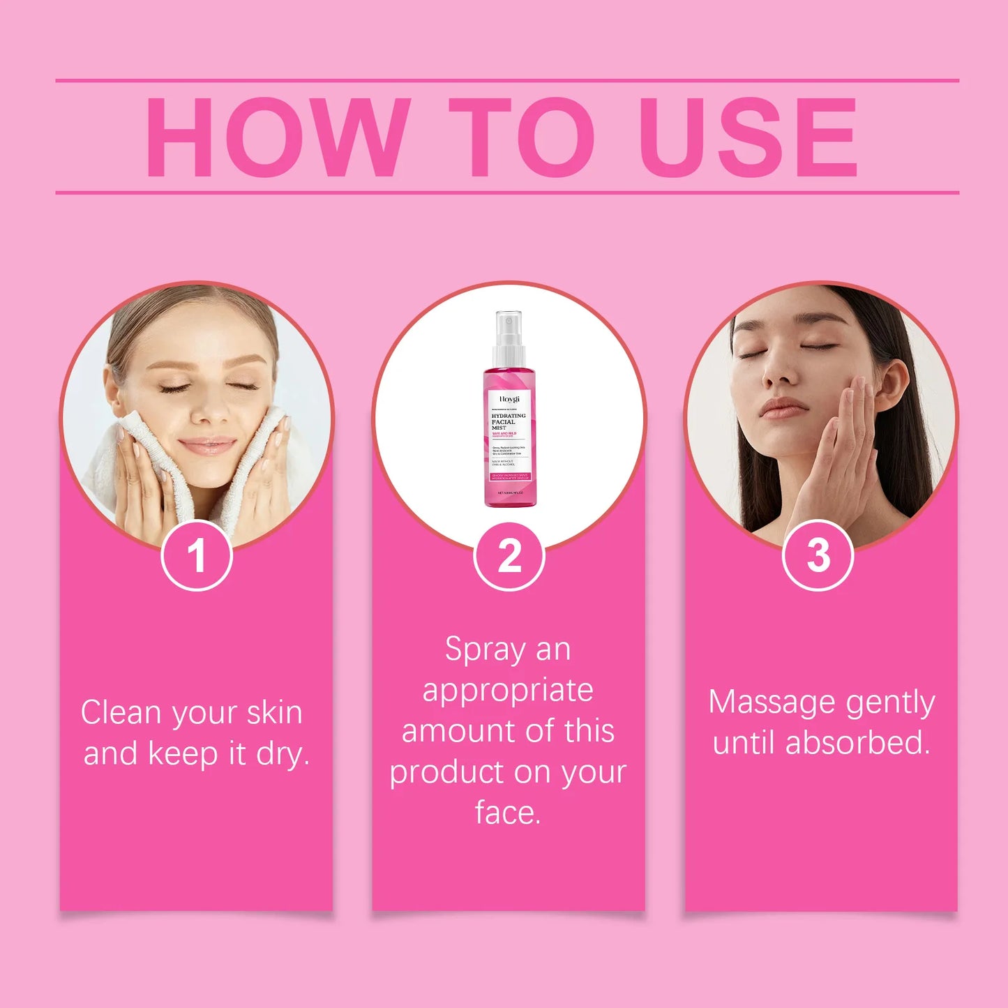 Rose Hydrating Facial Spray – Moisturizing & Pore-Refining Toner Mist✨