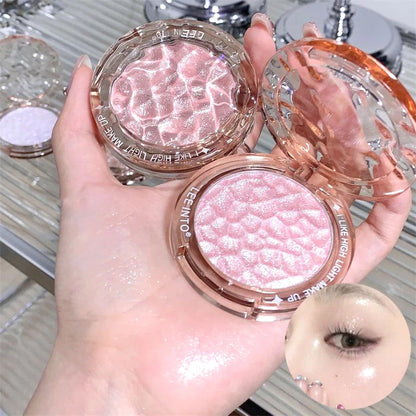 Glossy Highlight & – Contour Powder Palette – Natural Glow Glitter Highlighter✨