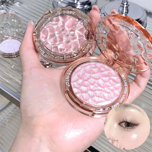 Glossy Highlight & – Contour Powder Palette – Natural Glow Glitter Highlighter✨