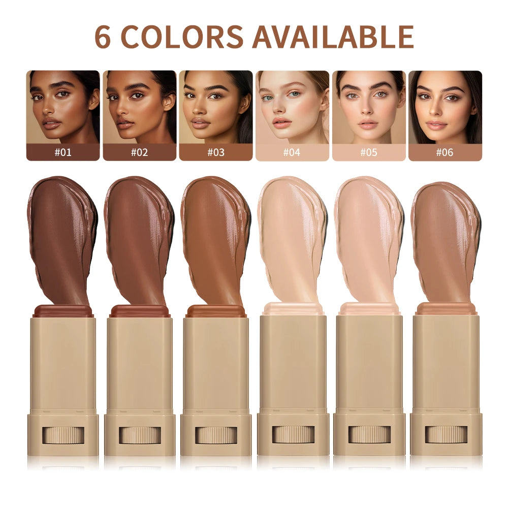 Waterproof Skin Tint Stick – Nourishing Tinted Serum Foundation Balm with Contour & Glow Finish✨