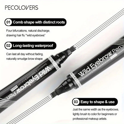 Eyebrow Tattoo Pen – (4-Tip) – Waterproof, Long-Lasting, 5 Shades✨