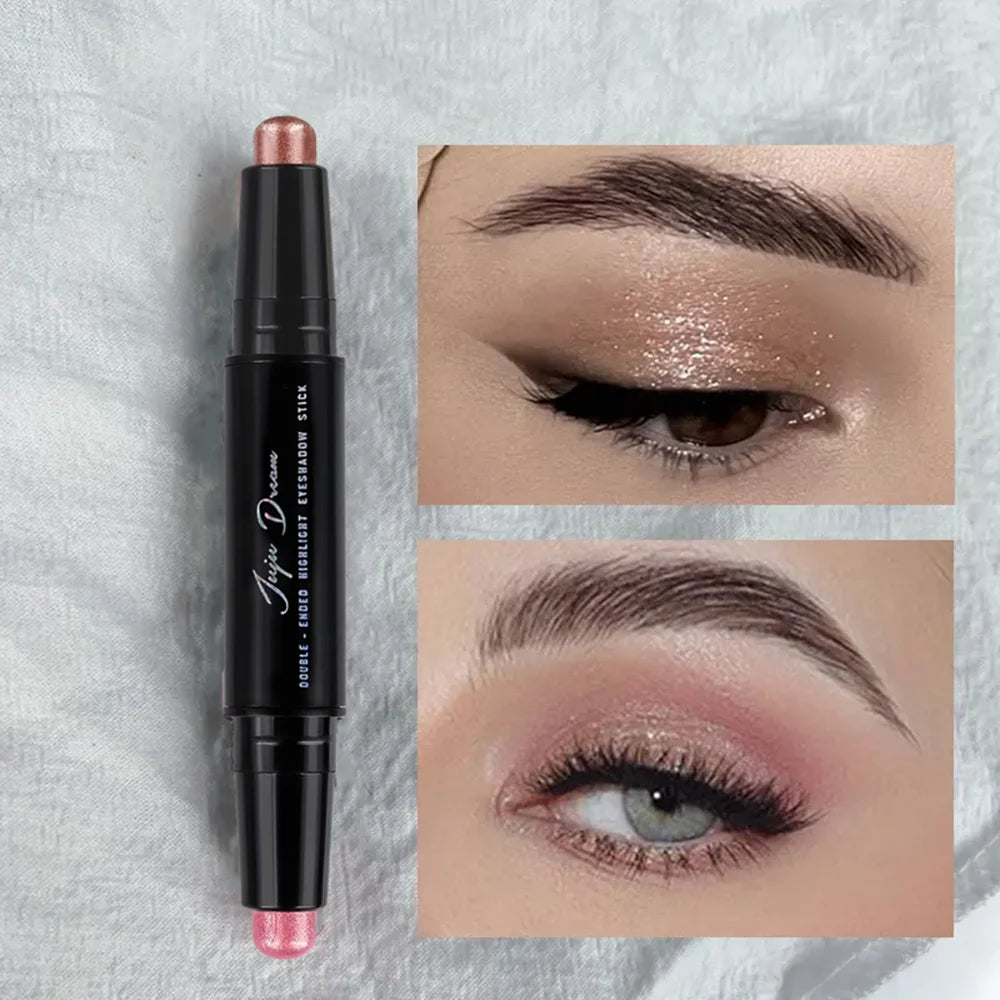 Dual-Ended Luxury Eyeshadow – Stick – Matte & Shimmer Waterproof Eye Pencil ✨