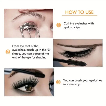 4D Waterproof Mascara – Volumizing, Lengthening & Curling Lash Mascara✨