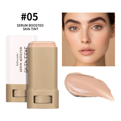Waterproof Skin Tint Stick – Nourishing Tinted Serum Foundation Balm with Contour & Glow Finish✨