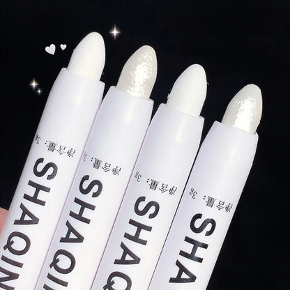 Matte Eyeshadow & – White Eyeliner Stick – Shimmer Silver Highlighter Pen✨
