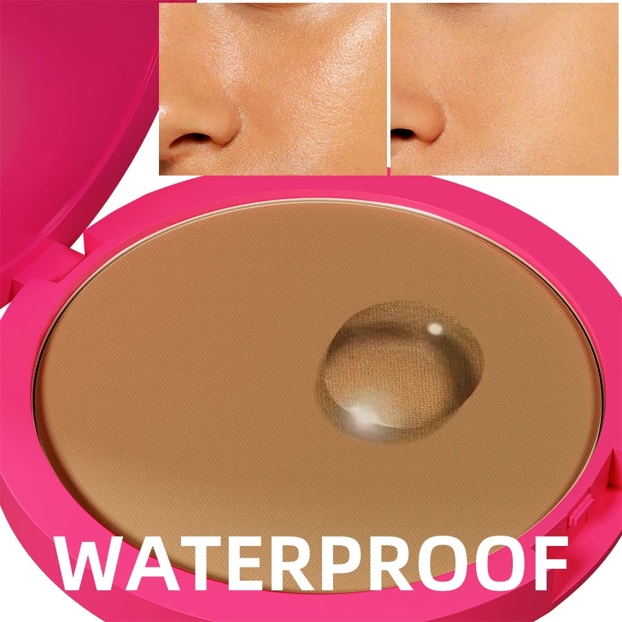 Natural Matte Pressed – Powder – Oil Control Brightening Compact Foundation &amp; Concealer Face Powder✨