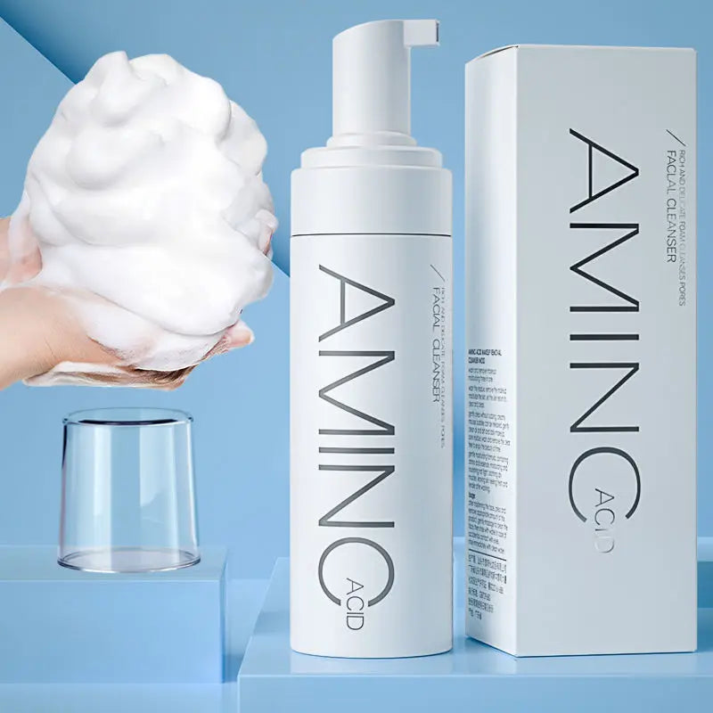 Amino Acid Cleansing Mousse Face Wash (100/150ml) – Oil Control, Deep Pore Cleanser for Acne, Mite Removal, Hydrating & Brightening Foam