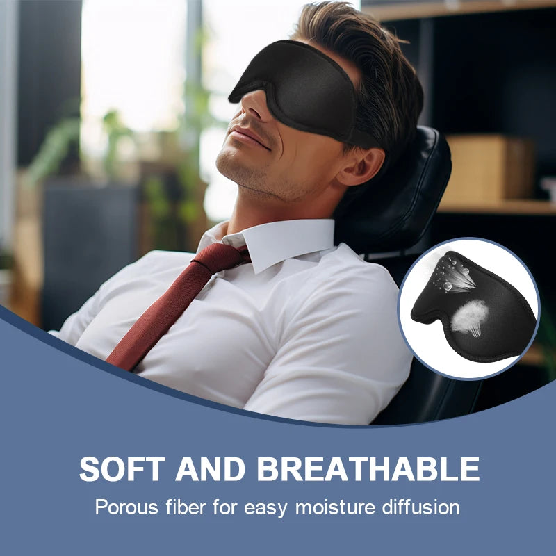 3D Contoured Sleep Eye Mask – Memory Foam Blackout Eye Mask😴✈️
