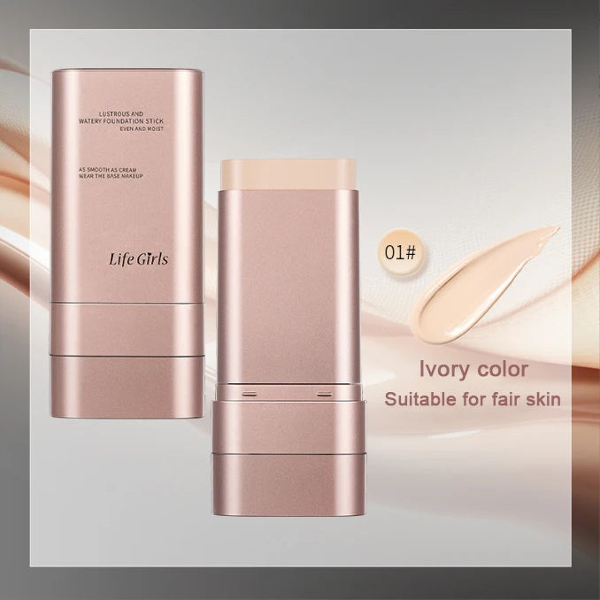 Life Girls Double-Headed Foundation Stick With Brush – Concealer & Makeup Base✨