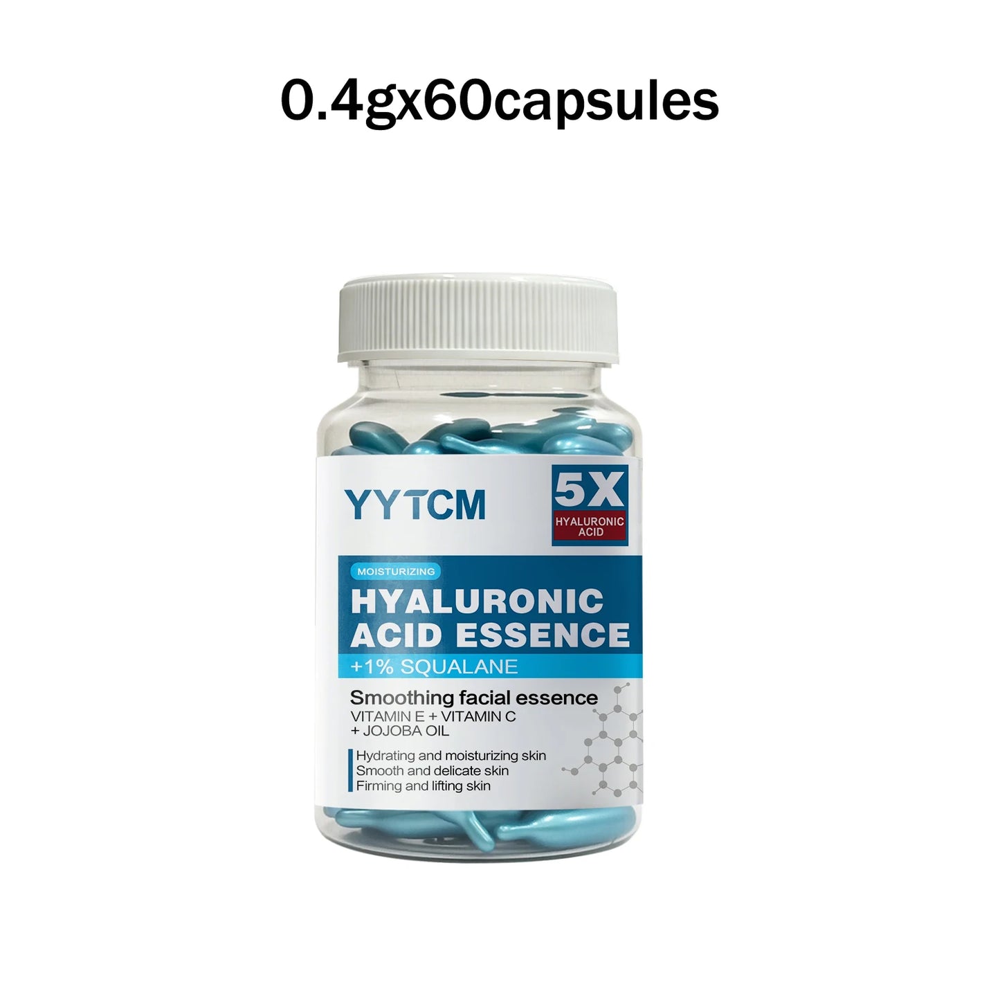 Hyaluronic Acid Capsule – Serum (30 Capsules) – Deep Moisturizing & Brightening Face Essence✨