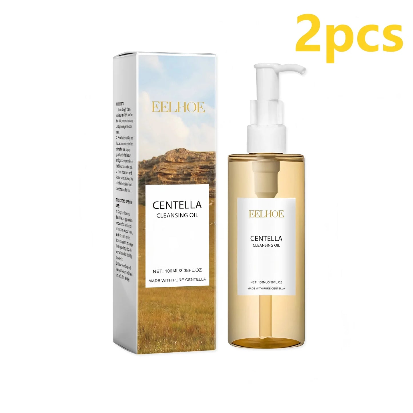 EELHOE Centella Asiatica Cleansing Oil for Sensitive Skin– Gentle Makeup Remover, Barrier Repair & Deep Skin Cleansing