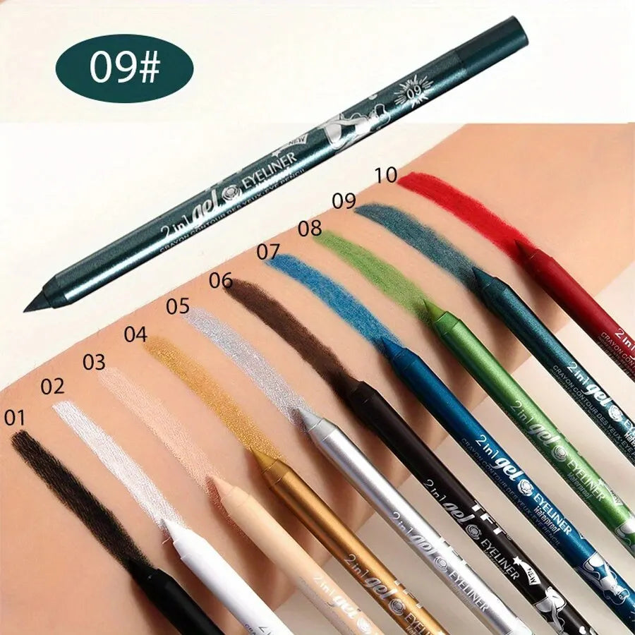 10-Color Luxury Gel – Eyeliner Pen Set – Waterproof Long-Lasting Eye, Lip &amp; Concealer Pencils✨