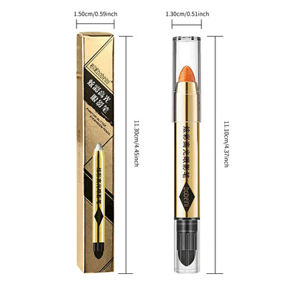6-Color Dual-Ended Luxury – Eyeshadow Stick Set – Waterproof Long-Lasting Matte & Glitter ✨