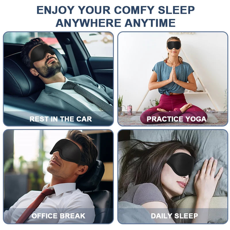 3D Contoured Sleep Eye Mask – Memory Foam Blackout Eye Mask😴✈️