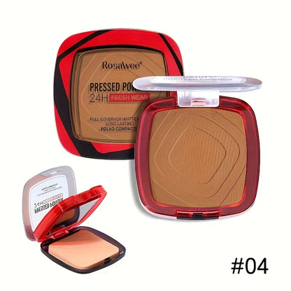 Matte Full Coverage – Pressed Powder Foundation – 24H Long-Lasting Weightless Finishing Powder with Puff Applicator✨
