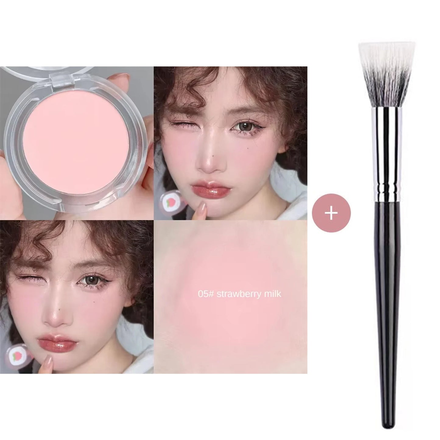 Matte Monochrome Blush – Powder – Natural Cheek Color Brightening Waterproof Face Makeup✨