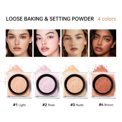 Luxury Loose Baking – & Setting Powder – Waterproof Long-Lasting Oil  Control Matte Powder✨