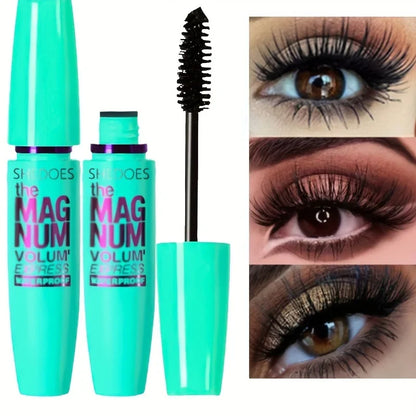 Black Fiber Mascara – Waterproof Volumizing, Lengthening & Curling✨