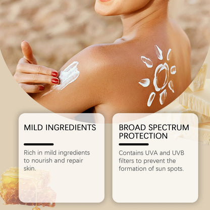 Spf 50+ Face & Body Sunscreen Cream – Waterproof Antioxidant Sunblock✨