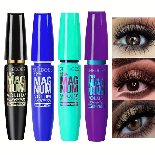 Black Fiber Mascara – Waterproof Volumizing, Lengthening & Curling✨