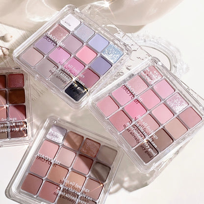 16-Color Sunset Eyeshadow – Palette – Matte & Pearl Korean Glow✨