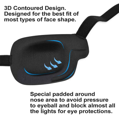 Black Single Eyepatch – Blindfold Adjustable Eye Mask 🖤😴