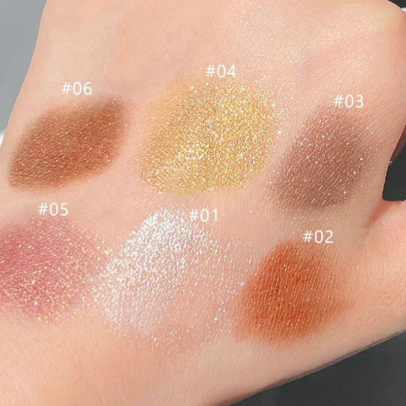 6-Color Dual-Ended Luxury – Eyeshadow Stick Set – Waterproof Long-Lasting Matte & Glitter ✨