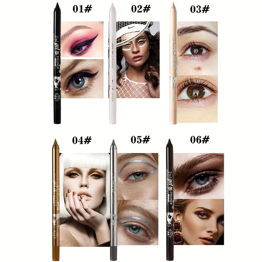 10-Color Luxury Gel – Eyeliner Pen Set – Waterproof Long-Lasting Eye, Lip &amp; Concealer Pencils✨