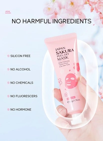 24K Gold Sakura Peel-Off Face Mask – Brightening & Glow Treatment✨