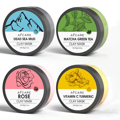4-Piece - Clay Facial Mask Set (320g)✨