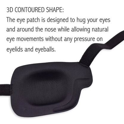 Black Single Eyepatch – Blindfold Adjustable Eye Mask 🖤😴
