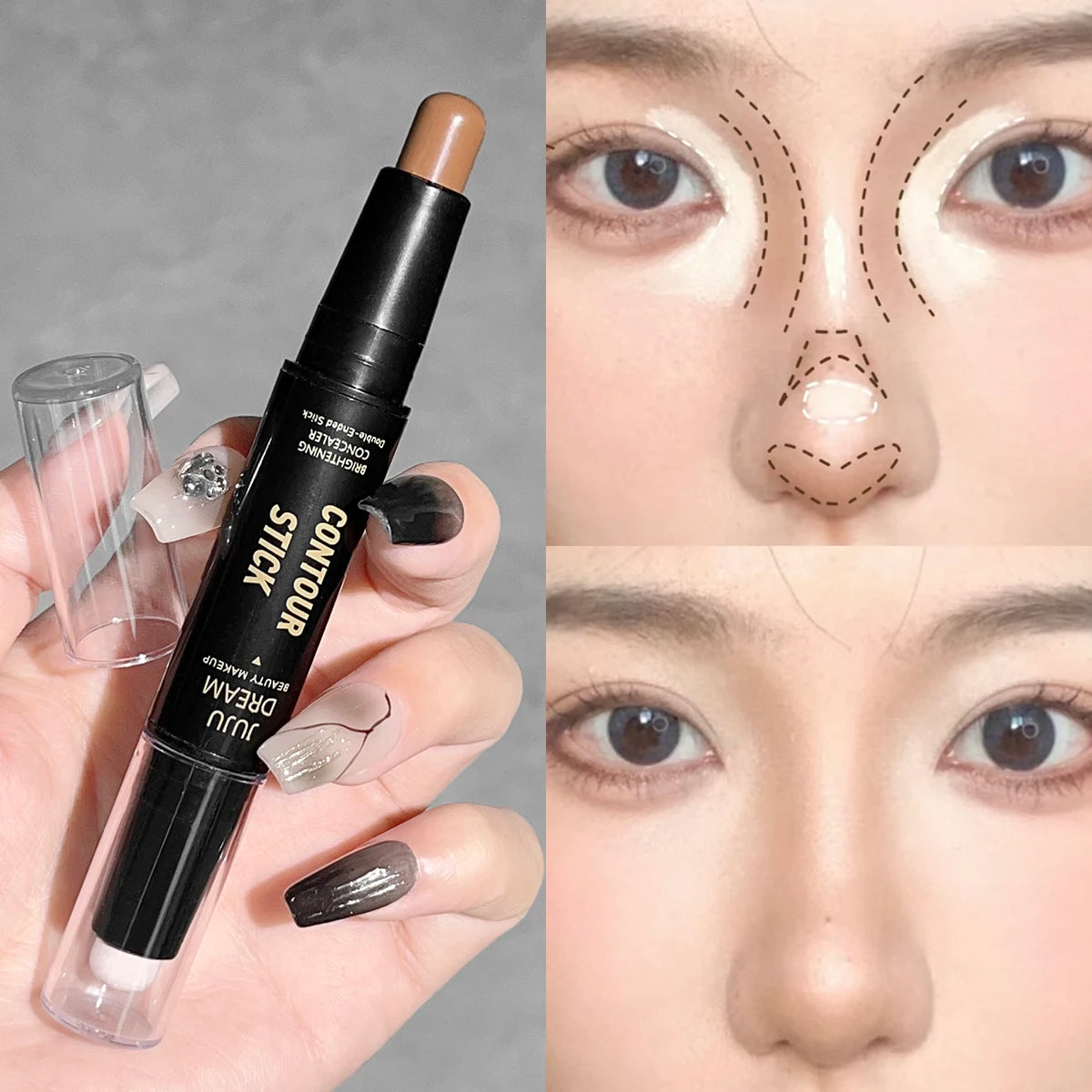 Dual-Ended Contour & – Concealer Stick – Long-Lasting Face Foundation Corrector✨