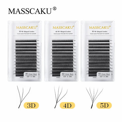 Premium Mink W – Shape Lash Extensions – 3D–6D Volume, 12✨
