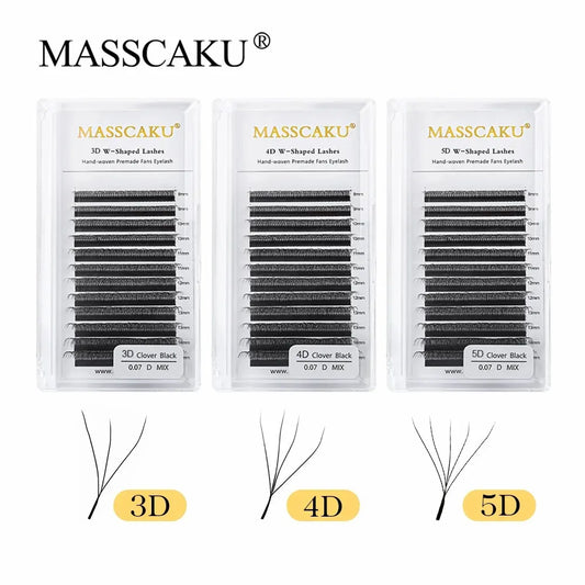 Premium Mink W – Shape Lash Extensions – 3D–6D Volume, 12✨