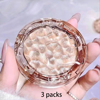 Glossy Highlight & – Contour Powder Palette – Natural Glow Glitter Highlighter✨