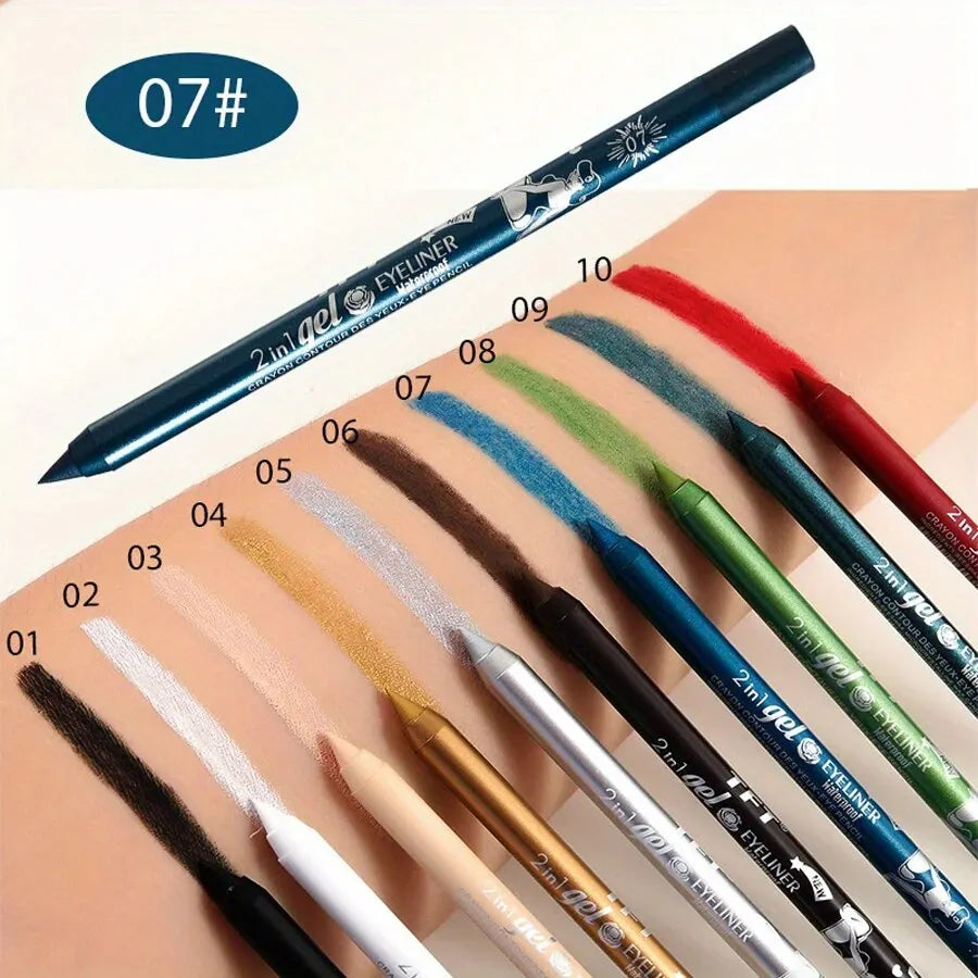 10-Color Luxury Gel – Eyeliner Pen Set – Waterproof Long-Lasting Eye, Lip &amp; Concealer Pencils✨
