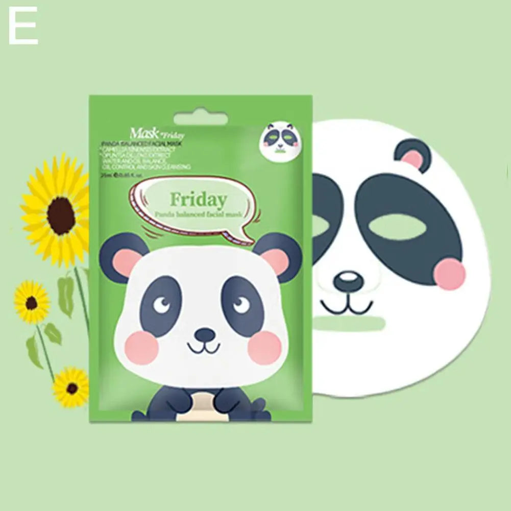 Cartoon Facial Sheet Mask (1pc / 7Pcs)– Dog, Panda & Pig Designs🐼🐶🐷✨