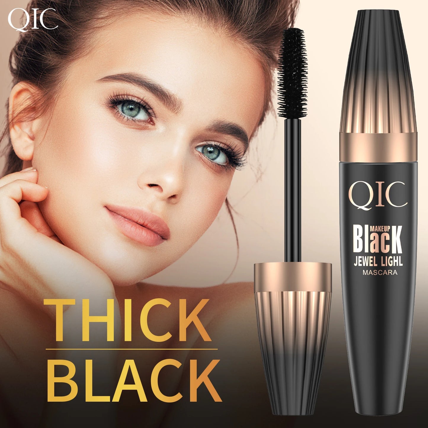 4D Waterproof Lash Mascara – Thickening, Curling & Long-Lasting Volume✨