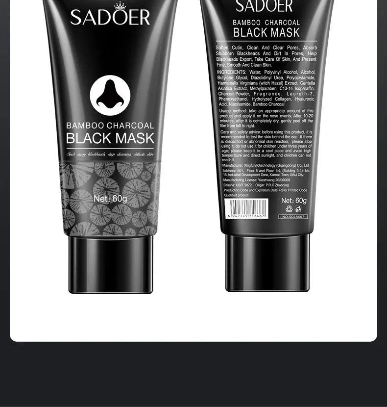 Bamboo Charcoal Blackhead – Remover Mask🖤✨
