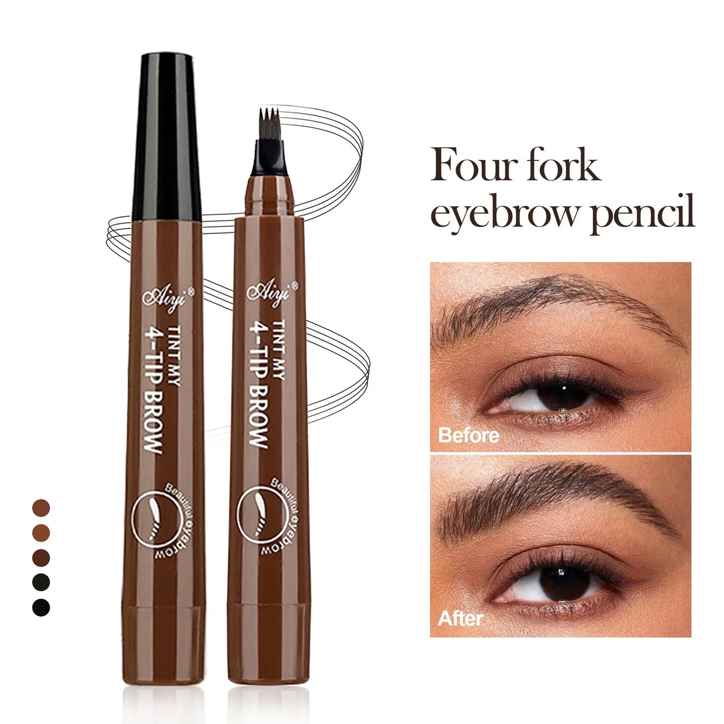 Korean 4-Fork Brow – Pencil – Waterproof, Natural, Long-Lasting✨