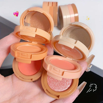 3-In-1 Makeup Palette – – Blush, Contour & Highlighter With Matte Pearlescent Shimmer✨